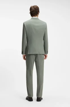 Zweiteiliger Extra Slim-Fit Anzug aus gemustertem Gewebe