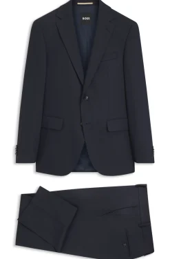 Zweiteiliger Regular-Fit Anzug aus Stretch-Gewebe
