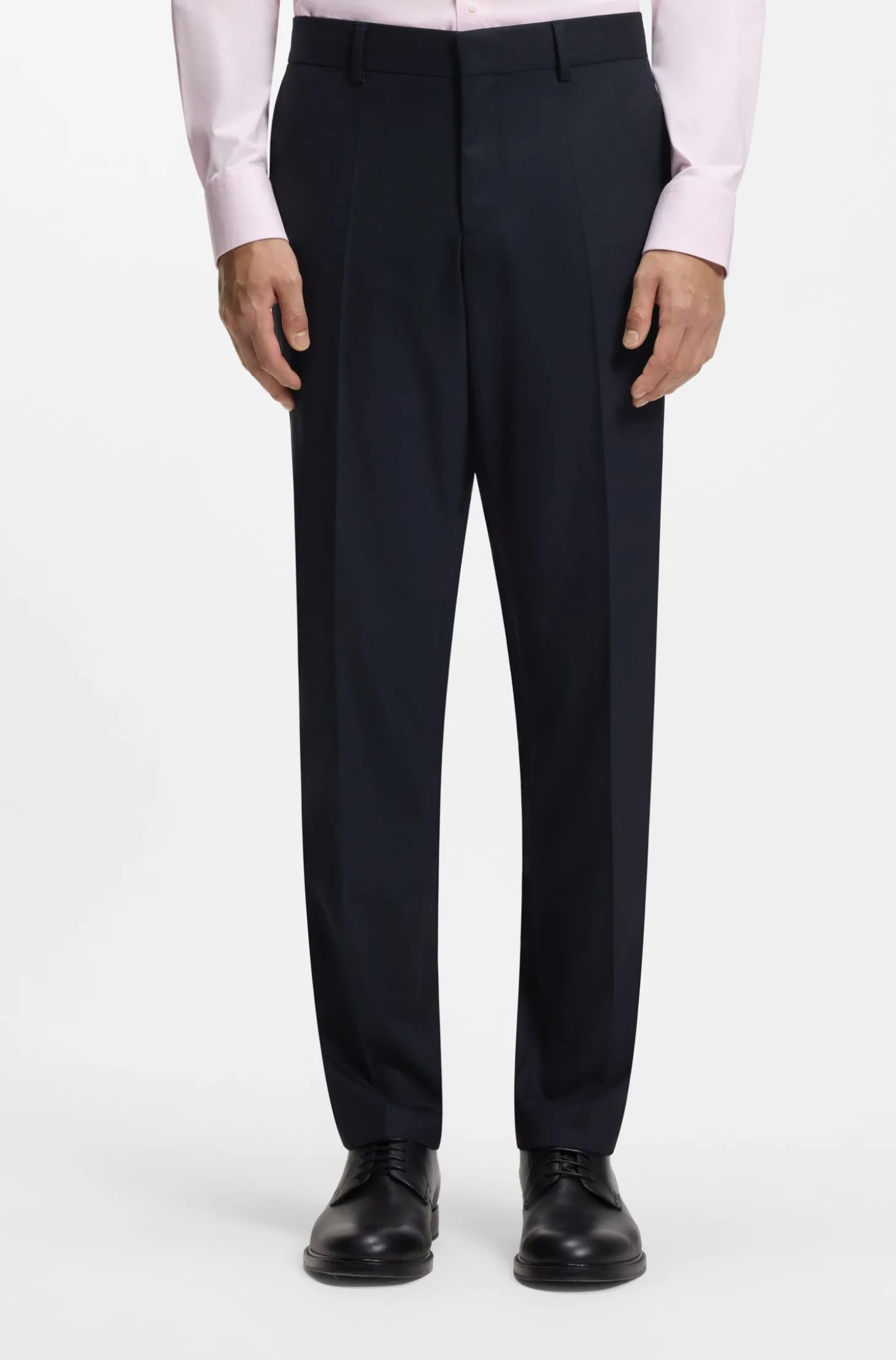Zweiteiliger Regular-Fit Anzug aus Stretch-Gewebe