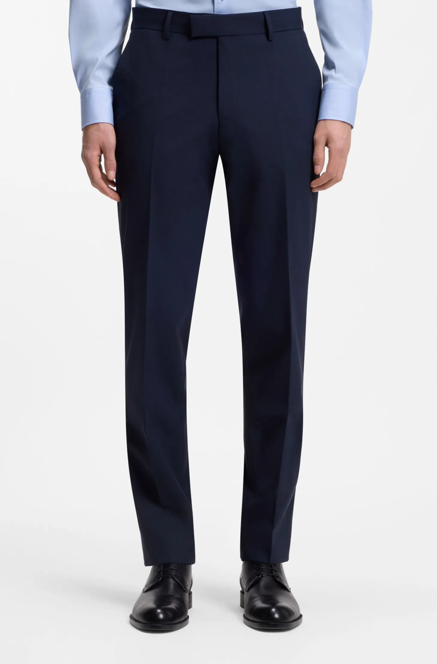 Zweiteiliger Regular-Fit Anzug aus Stretch-Wolle