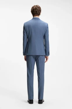 Zweiteiliger Slim-Fit Anzug aus Woll-Mix