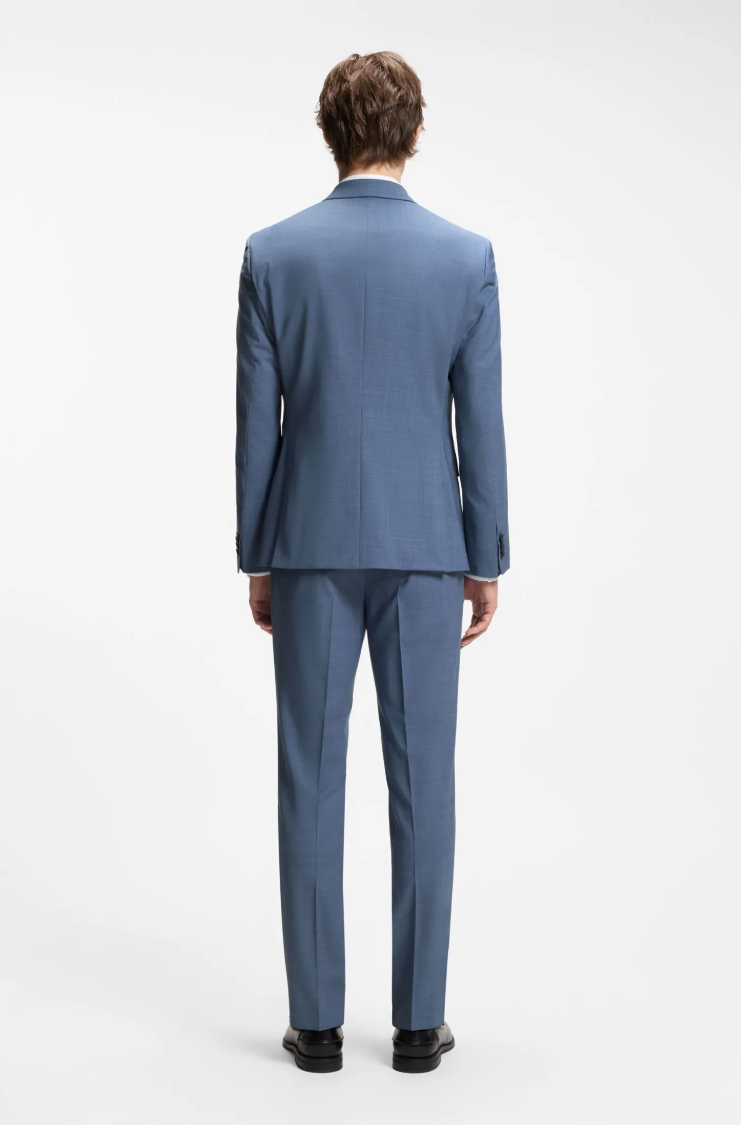 Zweiteiliger Slim-Fit Anzug aus Woll-Mix