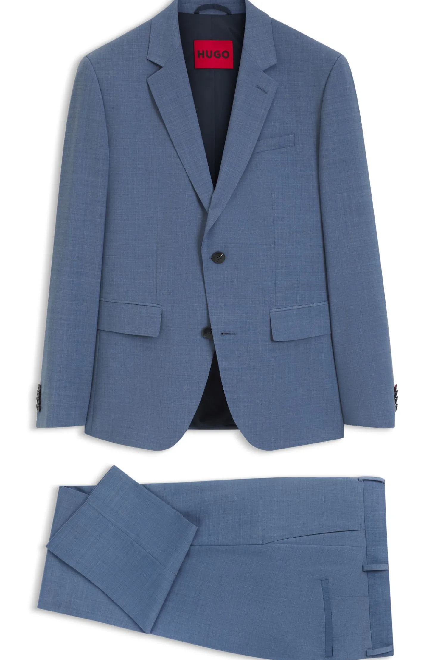 Zweiteiliger Slim-Fit Anzug aus Woll-Mix