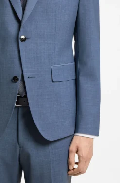 Zweiteiliger Slim-Fit Anzug aus Woll-Mix
