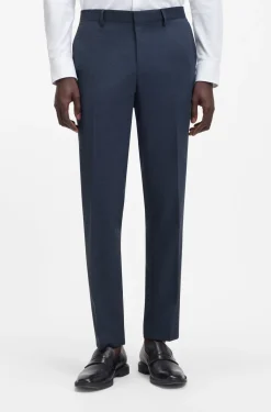 Zweiteiliger Slim-Fit Anzug aus elastischem Birdseye-Gewebe