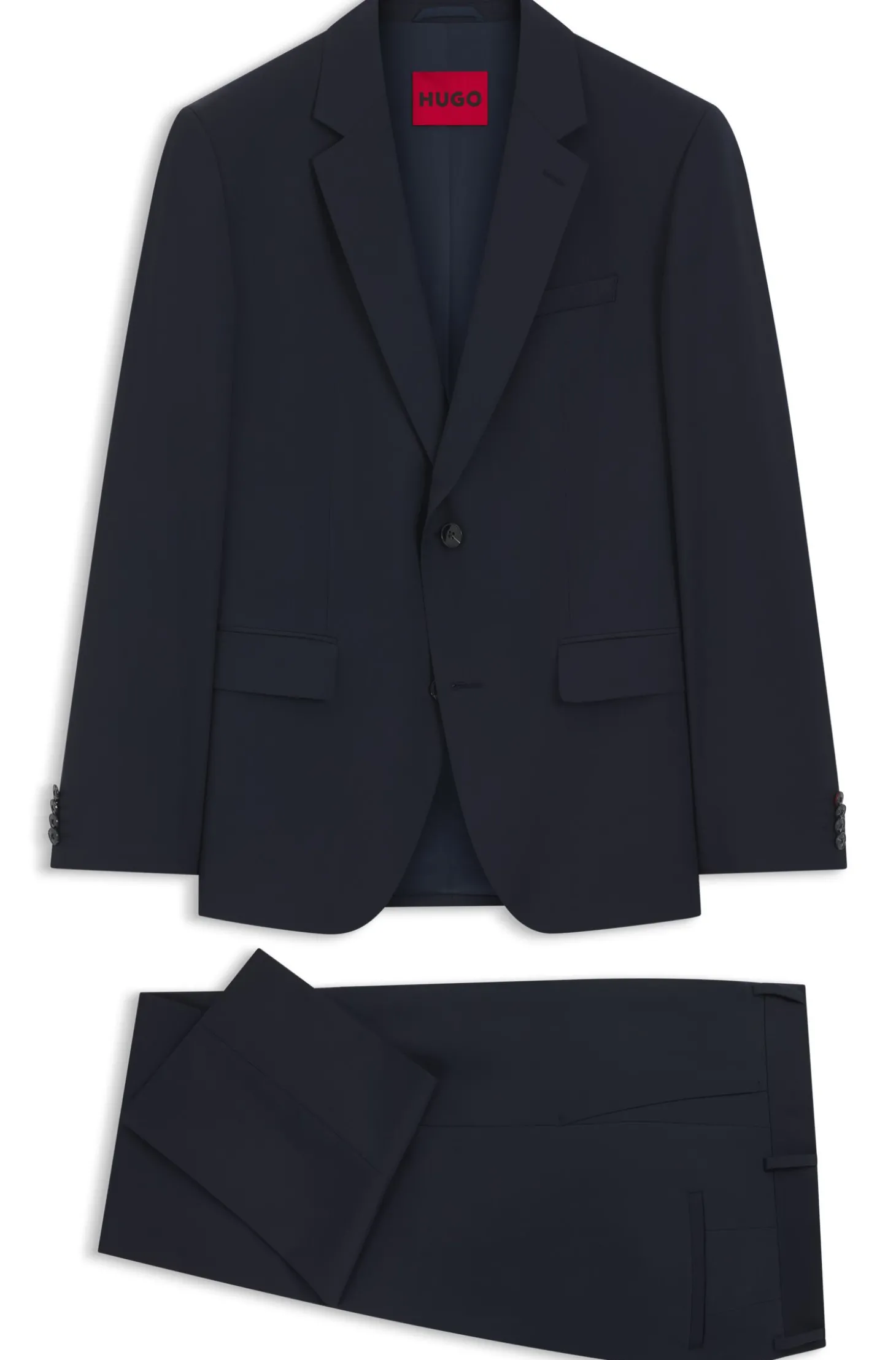 Zweiteiliger Slim-Fit Anzug aus Woll-Mix