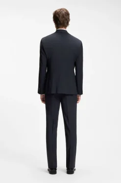 Zweiteiliger Slim-Fit Anzug aus Woll-Mix