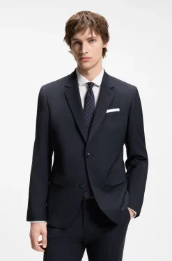 Zweiteiliger Slim-Fit Anzug aus Woll-Mix