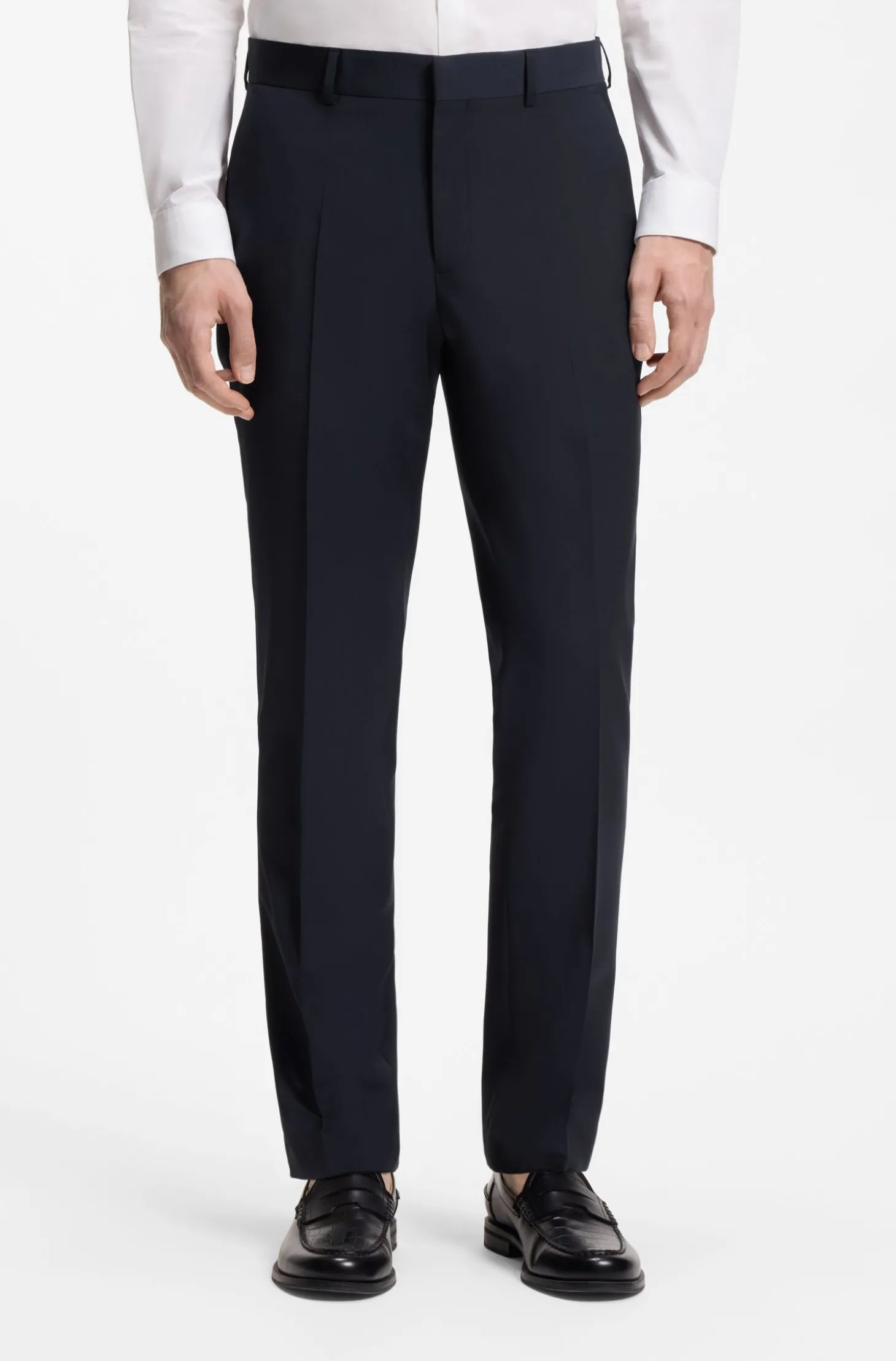 Zweiteiliger Slim-Fit Anzug aus Woll-Mix