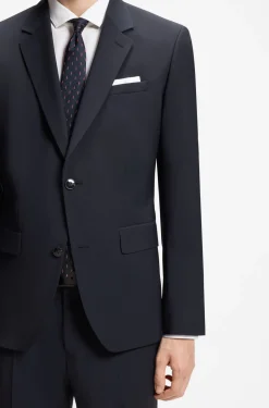 Zweiteiliger Slim-Fit Anzug aus Woll-Mix