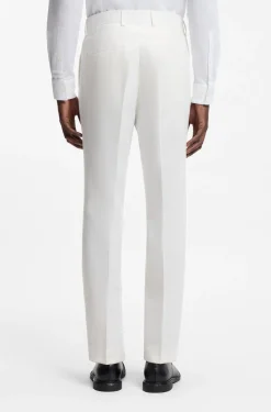 Zweiteiliger Slim-Fit Anzug aus Baumwolle und Leinen