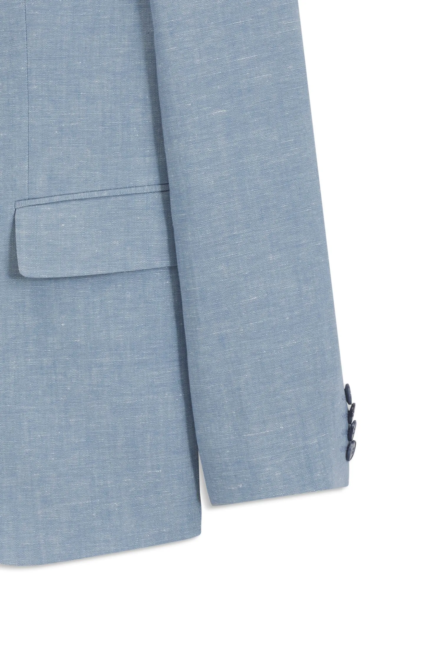 Zweiteiliger Slim-Fit Anzug aus Baumwolle und Leinen