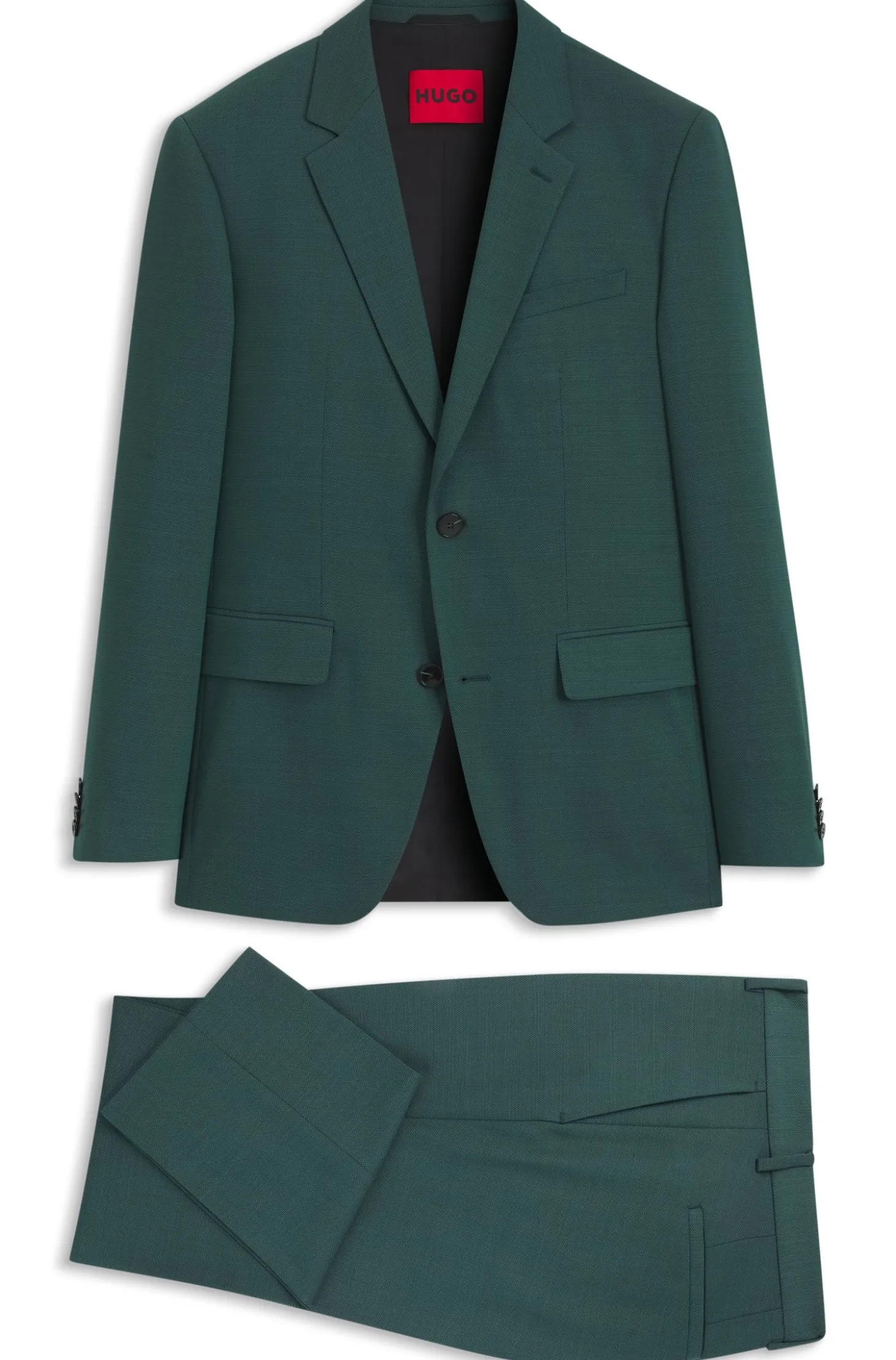 Zweiteiliger Slim-Fit Anzug aus Performance-Stretch-Twill