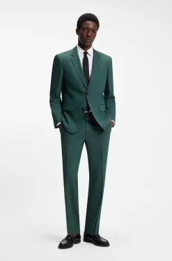 Zweiteiliger Slim-Fit Anzug aus Performance-Stretch-Twill