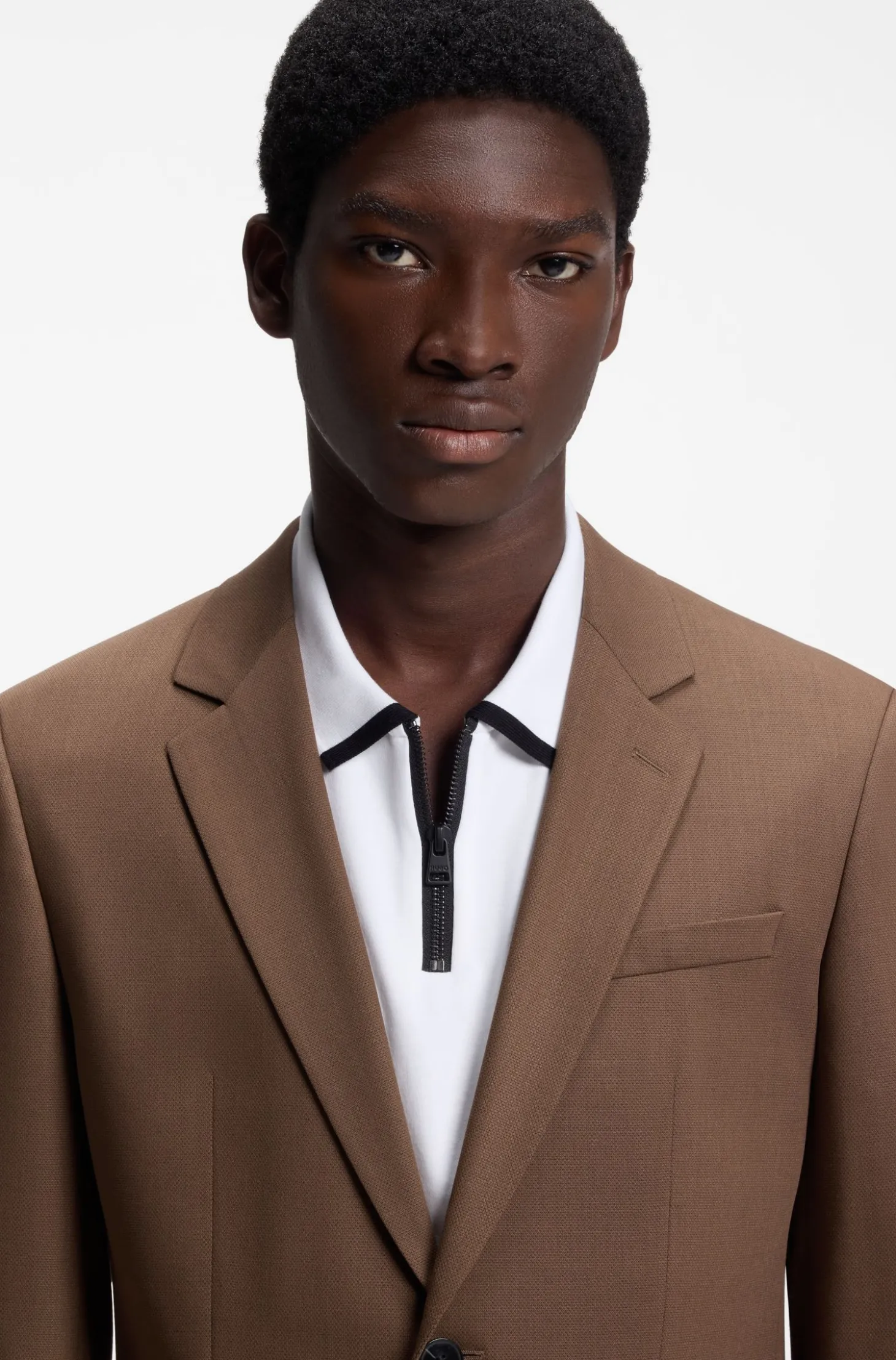 Zweiteiliger Slim-Fit Anzug aus Performance-Stretch-Twill