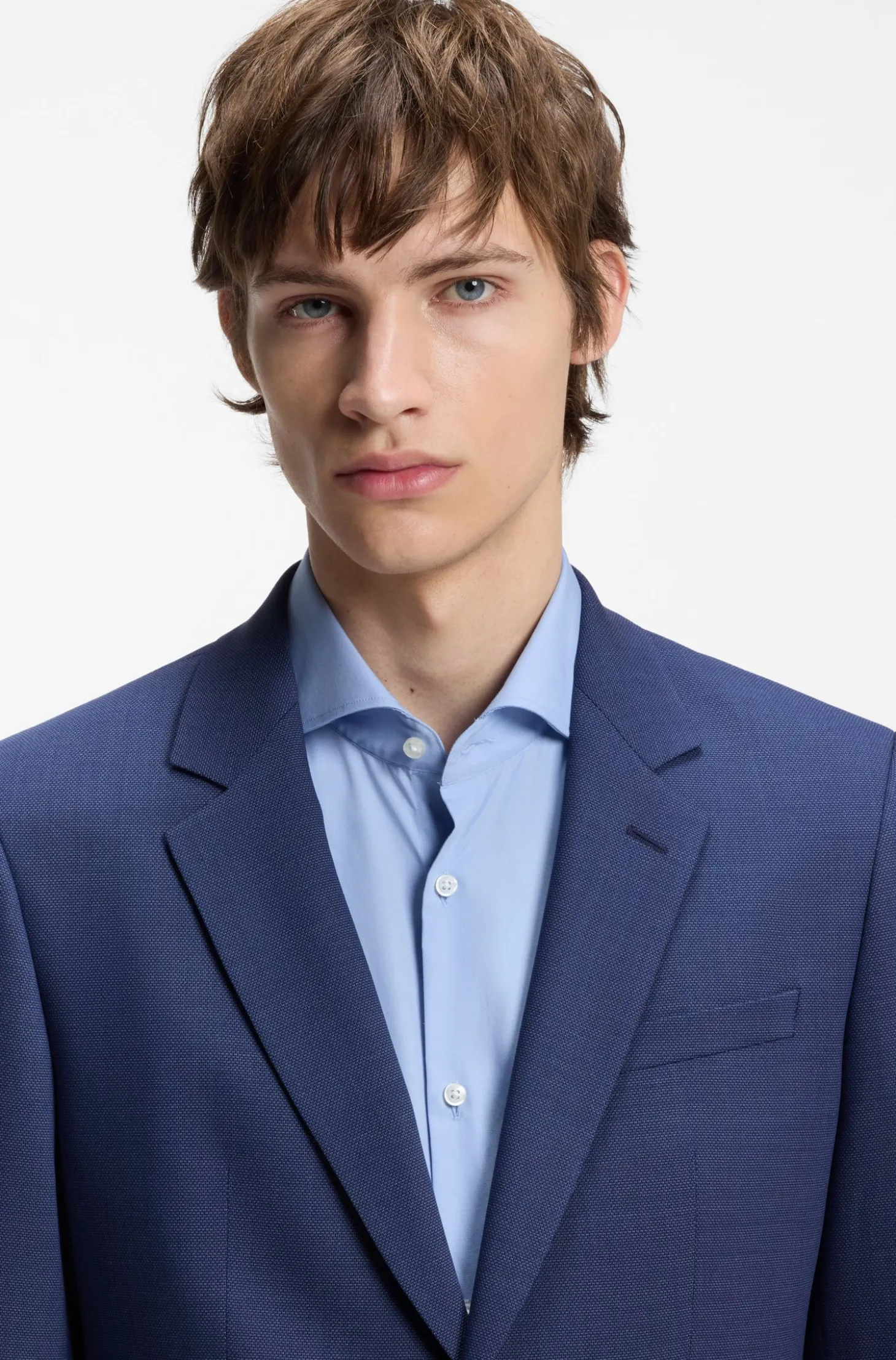 Zweiteiliger Slim-Fit Anzug aus Performance-Stretch-Twill
