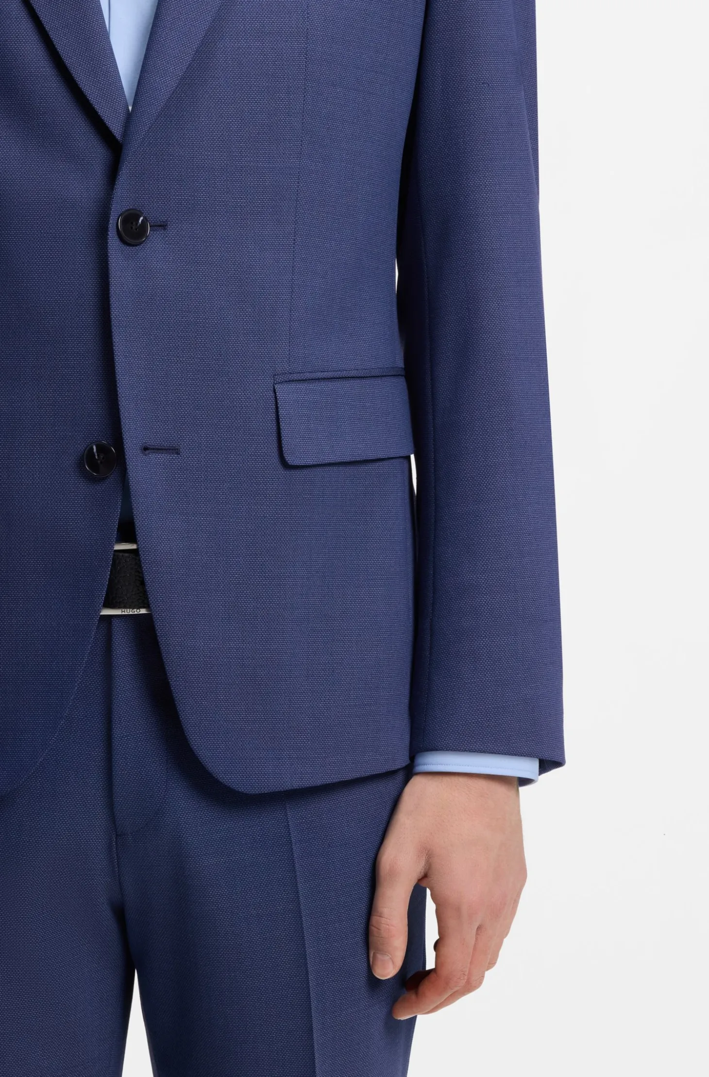Zweiteiliger Slim-Fit Anzug aus Performance-Stretch-Twill