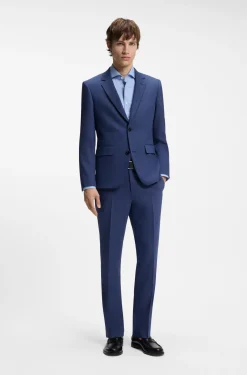 Zweiteiliger Slim-Fit Anzug aus Performance-Stretch-Twill