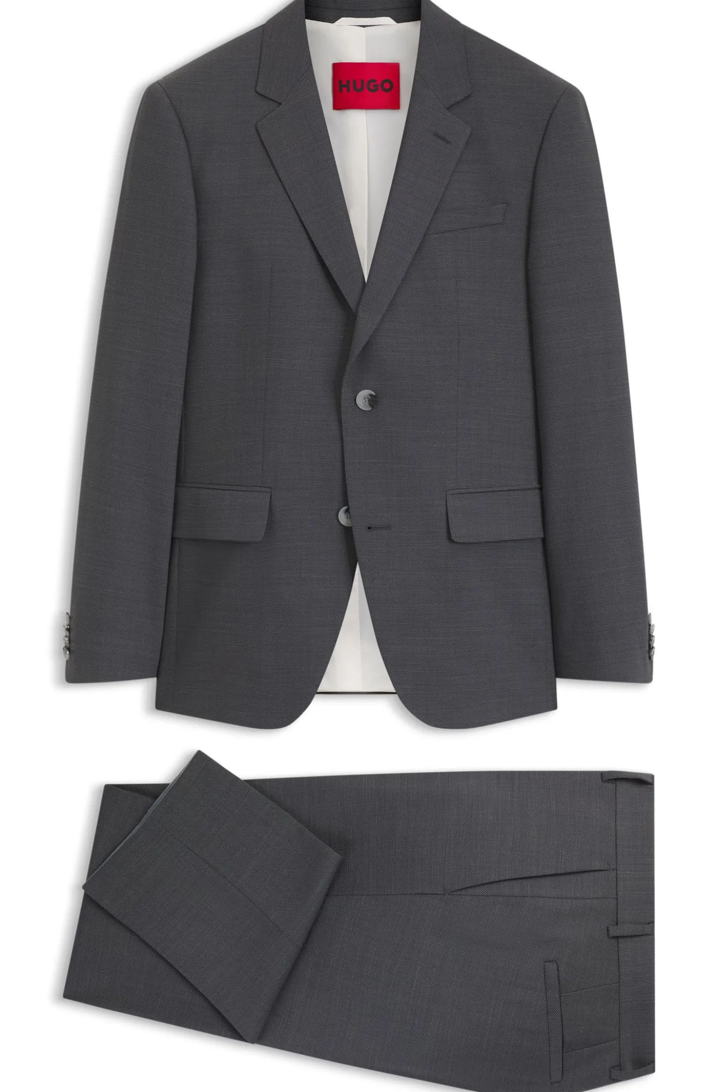 Zweiteiliger Slim-Fit Anzug aus Performance-Stretch-Twill