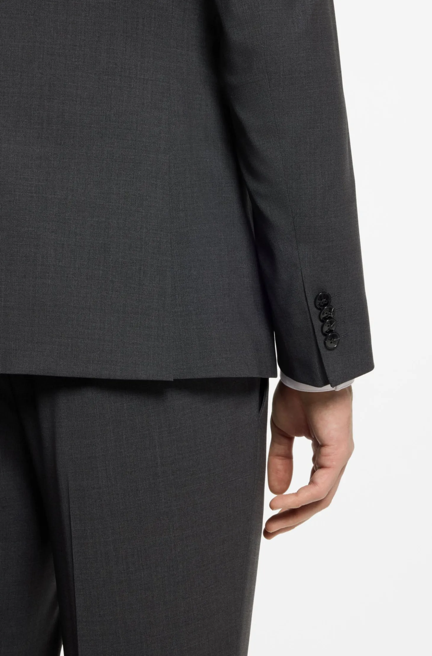 Zweiteiliger Slim-Fit Anzug aus Woll-Mix