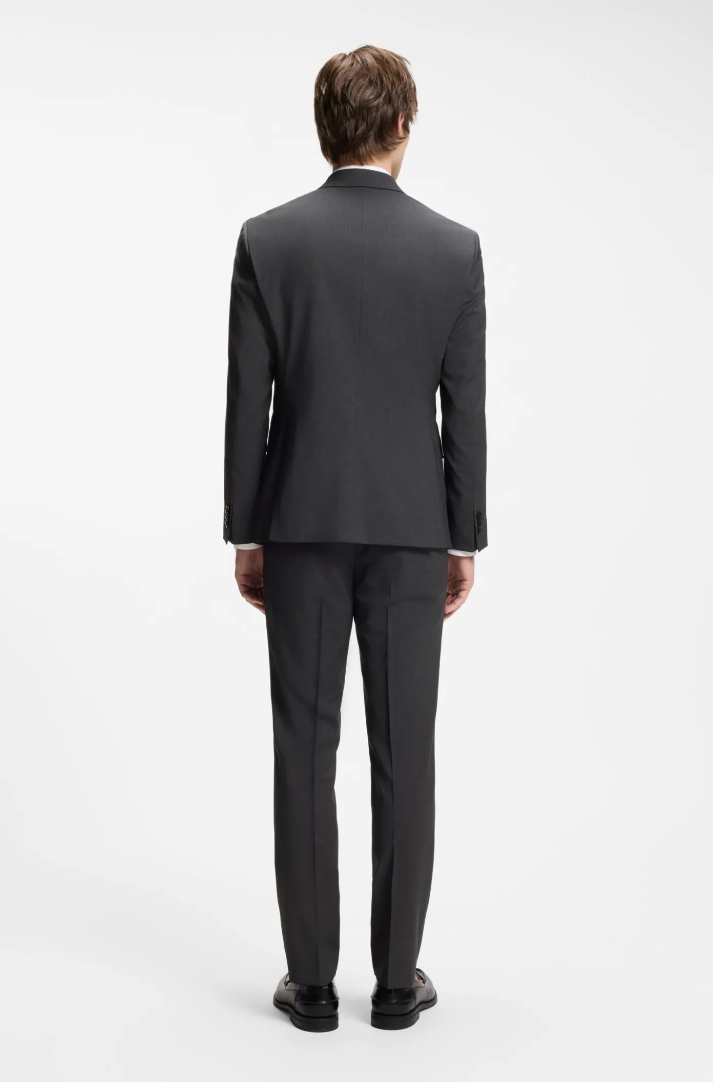 Zweiteiliger Slim-Fit Anzug aus Woll-Mix
