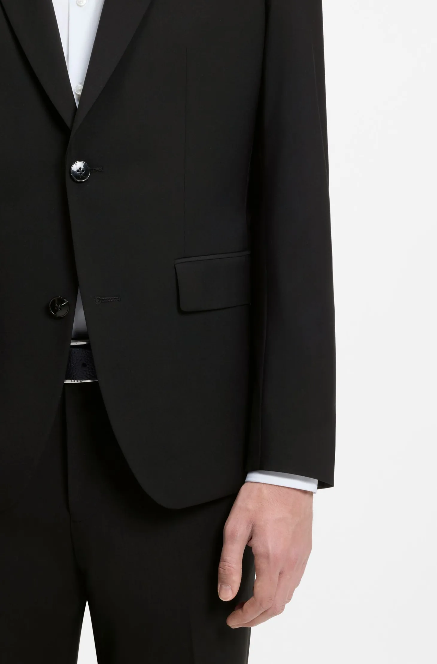 Zweiteiliger Slim-Fit Anzug aus Woll-Mix