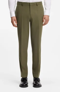 Zweiteiliger Slim-Fit Popeline-Anzug aus Woll-Mix